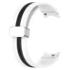 MYBANDZ Csíkos szilikon óraszíj Galaxy Watch 4-5-6-7 /fehér-fekete/