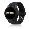 MYBANDZ Lélegző mágneszáras szilikon óraszíj Galaxy Watch 4-5-6-7 /fekete(fekete csat)
