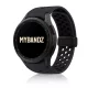 MYBANDZ Lélegző mágneszáras szilikon óraszíj Galaxy Watch 4-5-6-7 /fekete(fekete csat)