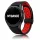 MYBANDZ Lélegző mágneszáras szilikon óraszíj /fekete-piros Galaxy Watch 4-5-6-7-7
