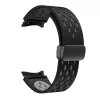 MYBANDZ Lélegző mágneszáras szilikon óraszíj /fekete-szürke Galaxy Watch 4-5-6-7-7