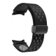 MYBANDZ Lélegző mágneszáras szilikon óraszíj /fekete-szürke Galaxy Watch 4-5-6-7-7
