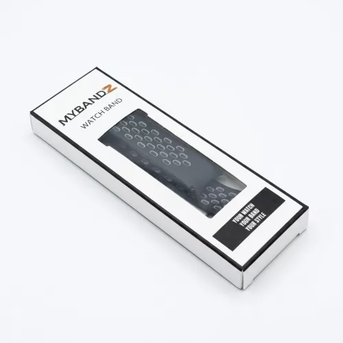 MYBANDZ Lélegző mágneszáras szilikon óraszíj /fekete-szürke Galaxy Watch 4-5-6-7-7
