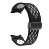 MYBANDZ Lélegző mágneszáras szilikon óraszíj /fekete-fehér Galaxy Watch 4-5-6-7-7