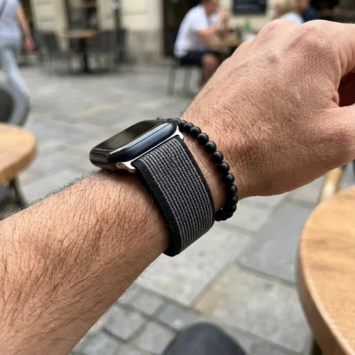 Apple Watch Trail Loop óraszíj /fekete-narancs/ 40/41 és 42mm