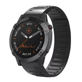   MYBANDZ Kétrészes mágneses szilikon szíj - fekete (Garmin 26mm QF)