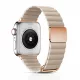 Apple Watch mágneses bőróraszíj fém csattal /bézs/ 40/41 és 42mm