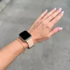Apple Watch mágneses bőróraszíj fém csattal /púder/ 40/41 és 42mm