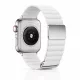 Apple Watch mágneses bőróraszíj fém csattal /fehér/ 40/41 és 42mm