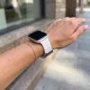 Apple Watch mágneses bőróraszíj fém csattal /fehér/ 40/41 és 42mm