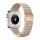 Apple Watch mágneses bőróraszíj fém csattal /bézs/ 44/45/46/49 mm