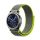 MYBANDZ Tépőzáras rugalmas szövet óraszíj / szürke-neon zöld / 20mm