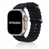 Apple Watch Ocean szilikon óraszíj /fekete/ 40/41 és 42mm