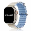 Apple Watch Ocean szilikon óraszíj / bézs-kék / 44/45/46/49 mm