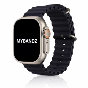 Apple Watch Ocean szilikon óraszíj /fekete/ 44/45/46/49 mm