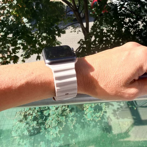 Apple Watch Ocean szilikon óraszíj /bézs/ 44/45/46/49 mm