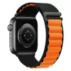 Apple Watch Alpesi szövet óraszíj /fekete-narancs/ 44/45/46/49 mm
