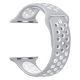 Apple Watch lélegző szilikon óraszíj /szürke-fehér/ 44/45/46/49 mm