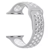 Apple Watch lélegző szilikon óraszíj /szürke-fehér/ 44/45/46/49 mm