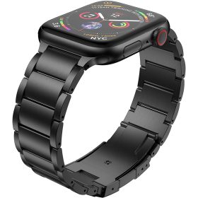 Apple Watch Titán fém óraszíj /fekete/ 44/45/46/49 mm