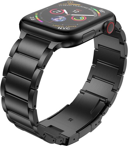 Apple Watch Titán fém óraszíj /fekete/ 44/45/46/49 mm
