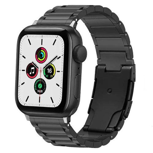 Apple Watch Titán fém óraszíj /fekete/ 44/45/46/49 mm