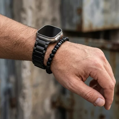 Apple Watch Titán fém óraszíj /fekete/ 40/41 és 42mm