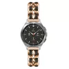 Mybandz  fém és bőr karkötő óraszíj /rosegold-fekete/ 20 mm