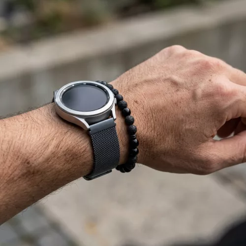 MYBANDZ Milánói mágneses fém óraszíj /antracitszürke/ 22mm