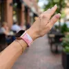 Apple Watch állítható fonott óraszíj /fehér-rózsaszín/ 40/41 és 42mm