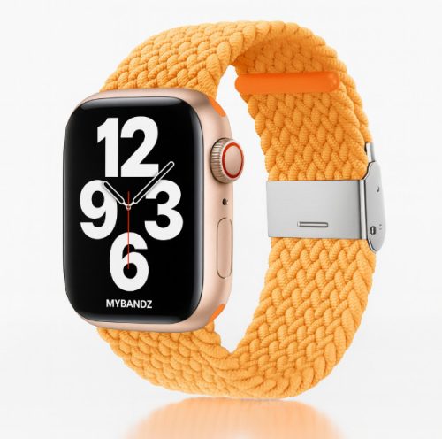 Apple Watch állítható fonott óraszíj /sárga/44/45/46/49 mm