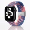 Apple Watch állítható fonott óraszíj /kék-rózsaszín/ 44/45/46/49 mm