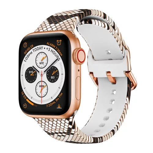 Apple Watch csatos szilikon óraszíj /kígyóbőr/ 40/41 és 42mm