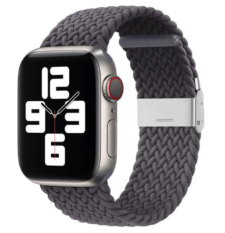 Apple Watch állítható fonott szövet óraszíj /szürke/ 44/45/46/49 mm