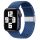 Apple Watch állítható fonott szövet óraszíj /kék/ 44/45/46/49 mm