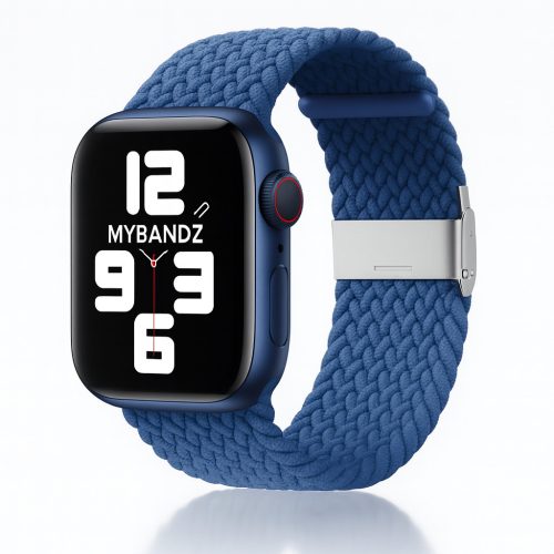 Apple Watch állítható fonott szövet óraszíj /kék/ 44/45/46/49 mm