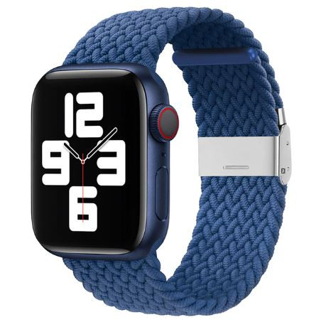 Apple Watch állítható fonott szövet óraszíj /kék/ 44/45/46/49 mm