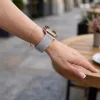 Apple Watch állítható fonott szövet óraszíj /világos szürke/ 44/45/46/49 mm