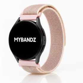   MYBANDZ Tépőzáras puha szövet óraszíj - /pink-rainbow/ 20mm