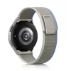 MYBANDZ Tépőzáras puha szövet óraszíj Samsung Galaxy Watch 4-5-6-7/szürke-kék/ 20mm