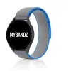 MYBANDZ Tépőzáras puha szövet óraszíj /szürke/ 22mm
