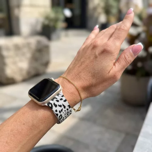 Apple Watch csatos szilikon óraszíj /hópárduc/ 40/41 és 42mm
