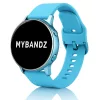 MYBANDZ Szilikon óraszíj fém csattal /égkék/ 22mm