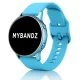 MYBANDZ Szilikon óraszíj fém csattal /égkék/ 22mm