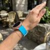 MYBANDZ Szilikon óraszíj fém csattal /égkék/ 22mm