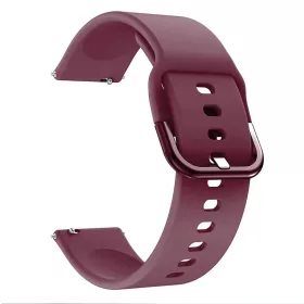 MYBANDZ Szilikon óraszíj fém csattal /bordó/ 22mm