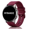 MYBANDZ Szilikon óraszíj fém csattal /bordó/ 22mm