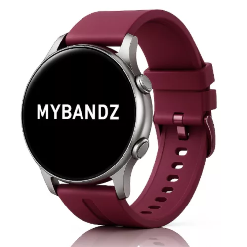 MYBANDZ Szilikon óraszíj fém csattal /bordó/ 22mm