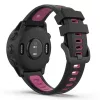 MYBANDZ Sportos két színű szilikon óraszíj - fekete-pink (Garmin 26mm QF)