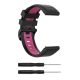 MYBANDZ Sportos két színű szilikon óraszíj - fekete-pink (Garmin 26mm QF)